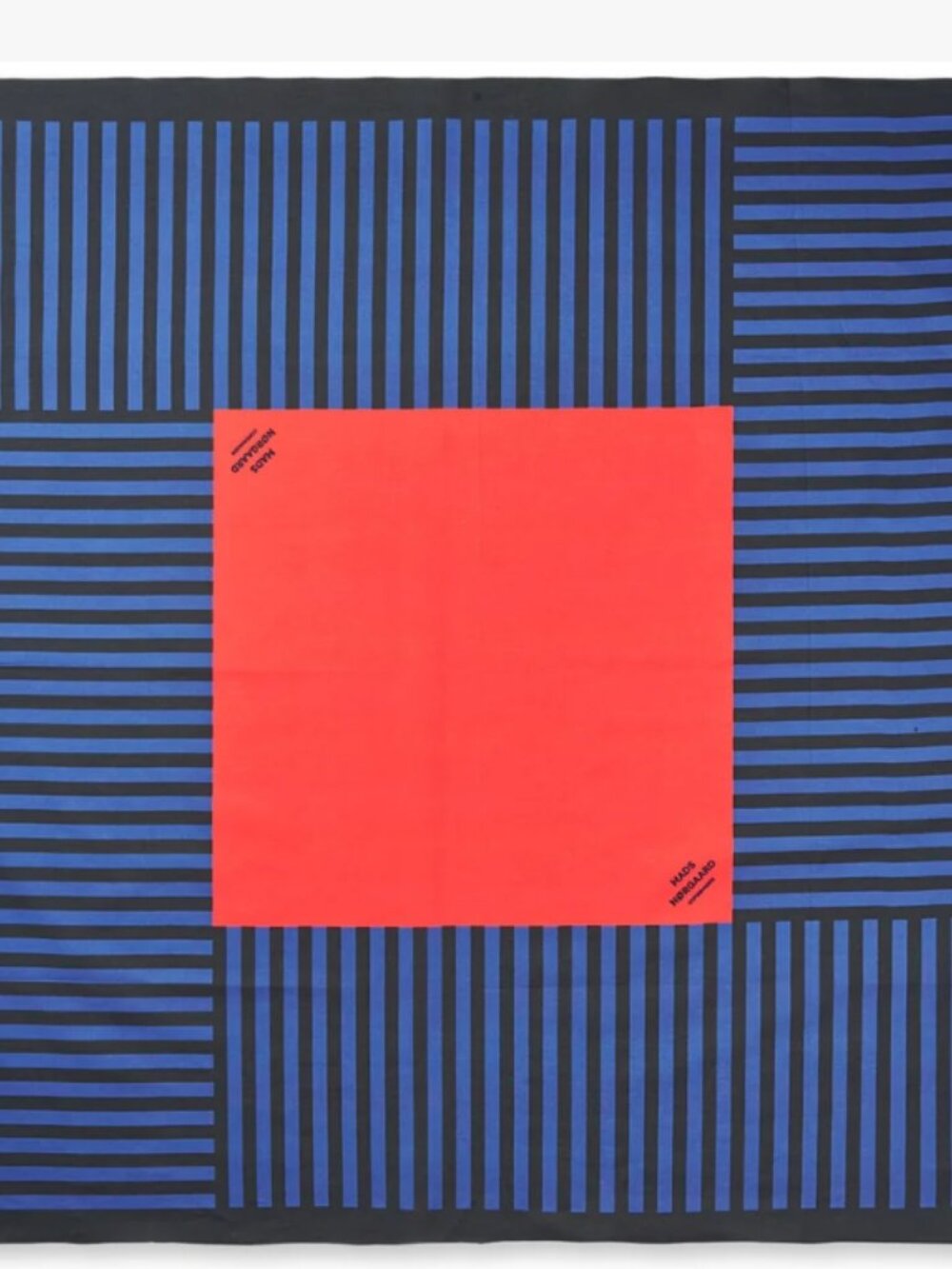 Mads Norgaard Soft Cotton Block Square Graphic Print Scarf Gift Gifting Work